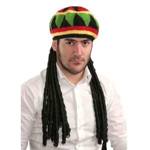 Chapéu e Peruca Bob Marley