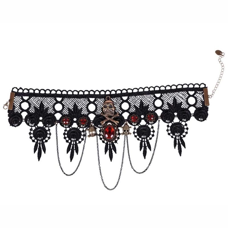 Colar vampira com aranha