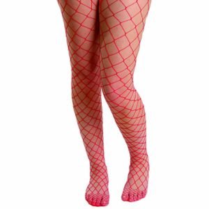 Collants em Rede Vermelho