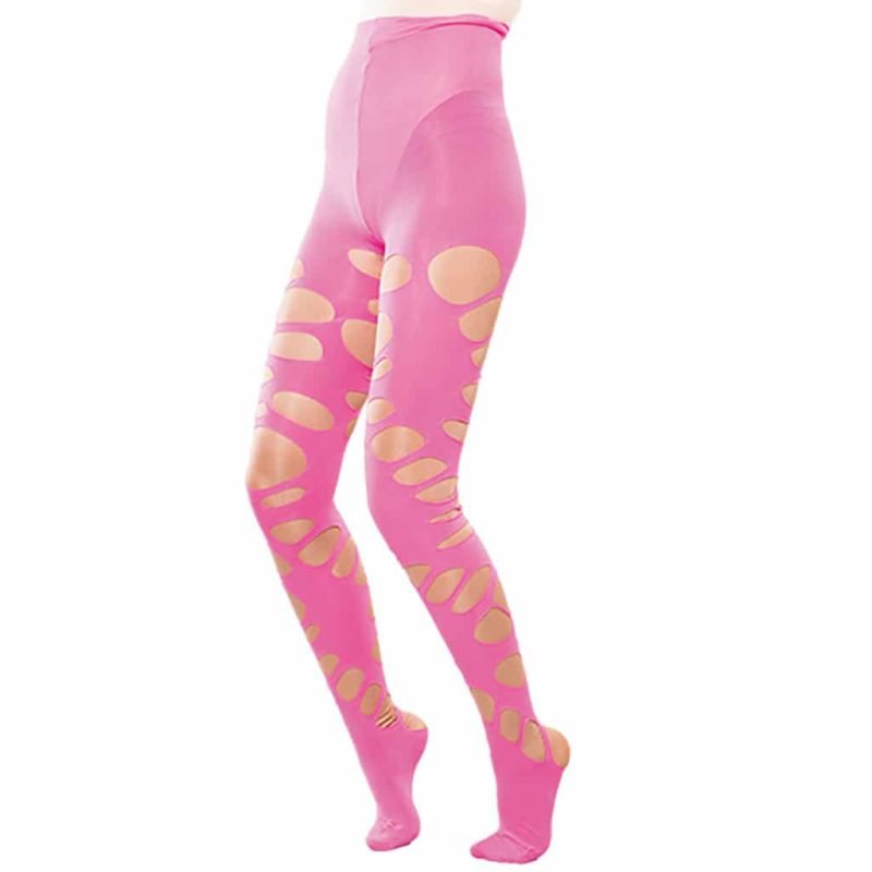 Collants Rosas com Buracos