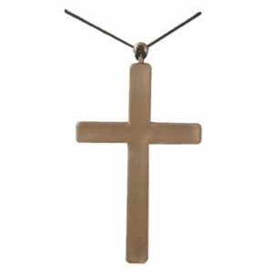 Cruz de monge dourada 23cm.