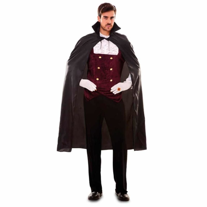 Fato Capa Vampiro Preto Adulto