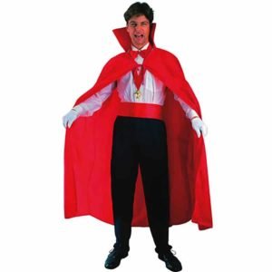 Fato Capa Vampiro Vermelho Adulto Halloween
