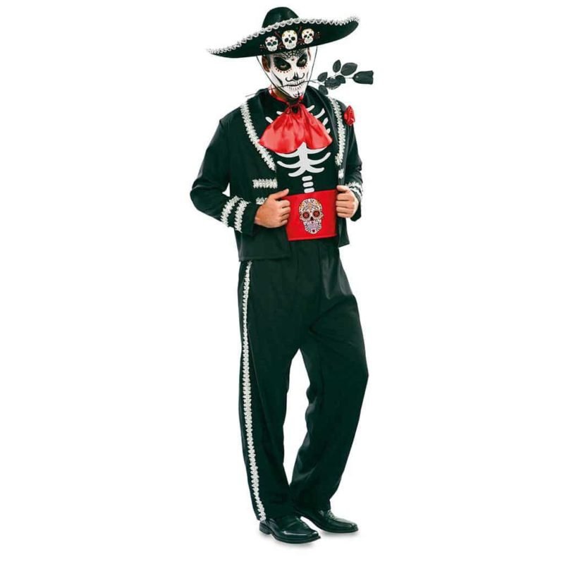 Fato de Catrina Preto Adulto