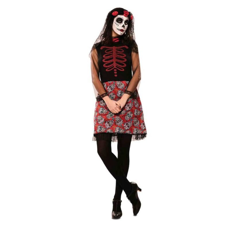Fato de Catrina Vermelho Adulta