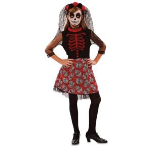 Fato de Catrina Vermelho Infantil