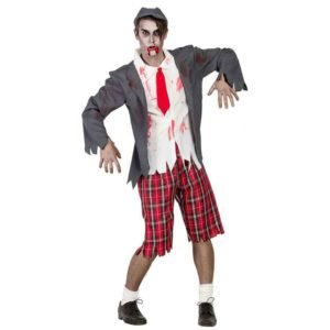 Fato de Colegial Zombie Homem