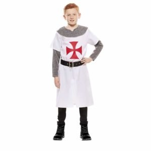 Fato Cruzado Medieval Branco Criança