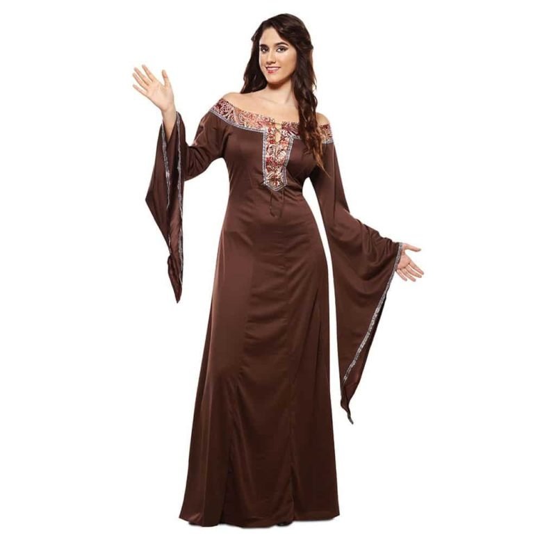 Fato Dama Medieval Marrom