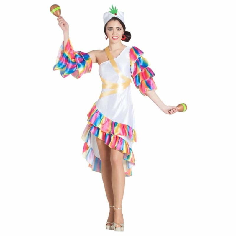 Fato de Dançarina de Rumba Branco
