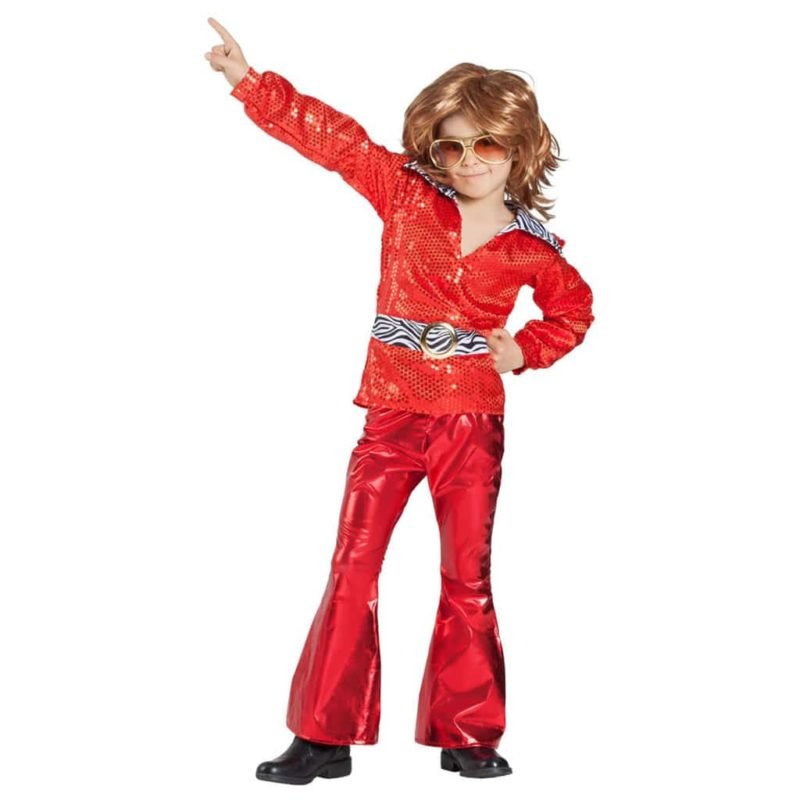 Fato de Disco Vermelho Menino