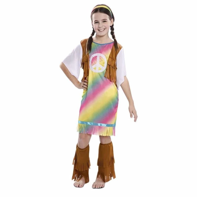 Fato Hippie de Arco Iris Menina