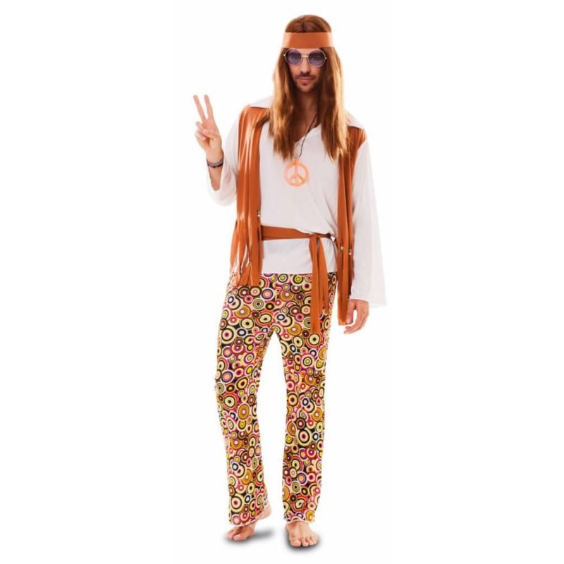Fato Hippie Psicodélico Homem Adulto