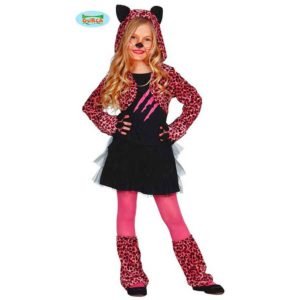 Fato Leopardo Rosa para Menina
