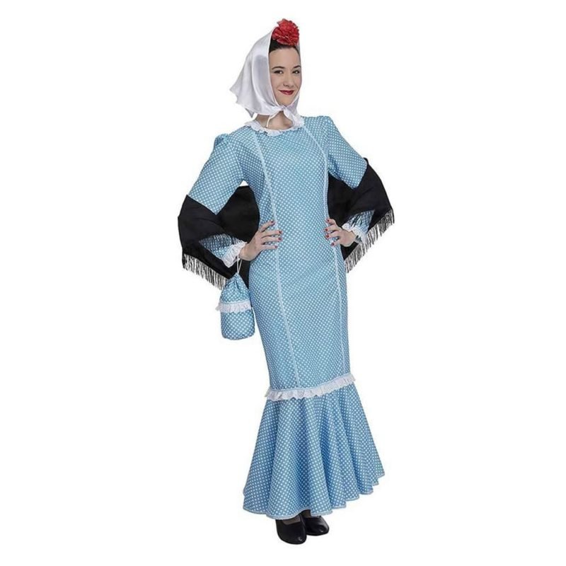 Fato de Madrilena Azul Adulto
