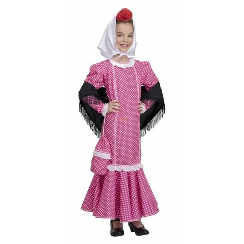 Fato de Madrilena Rosa Infantil