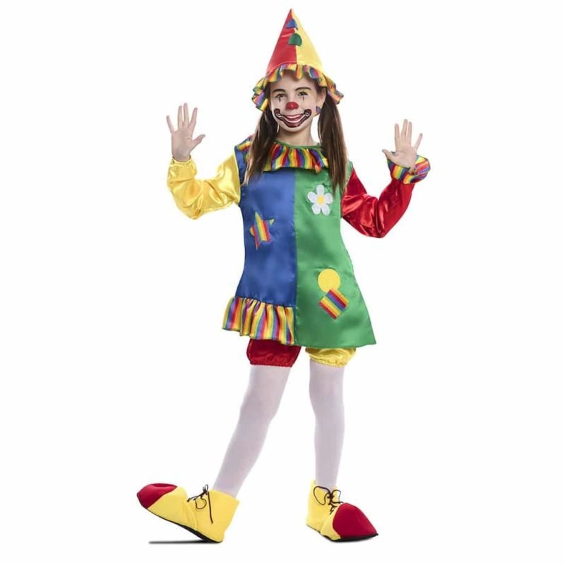 Fato Palhaça Divertida Multicolor
