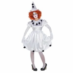 Fato Palhaço Pierrot Mulher