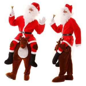 Fato Papai Noel às Costas do Rena Ilusão  M/L