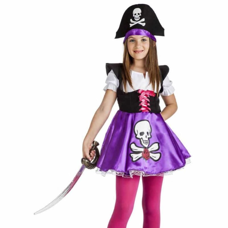 Fato Pirata Lilas Menina