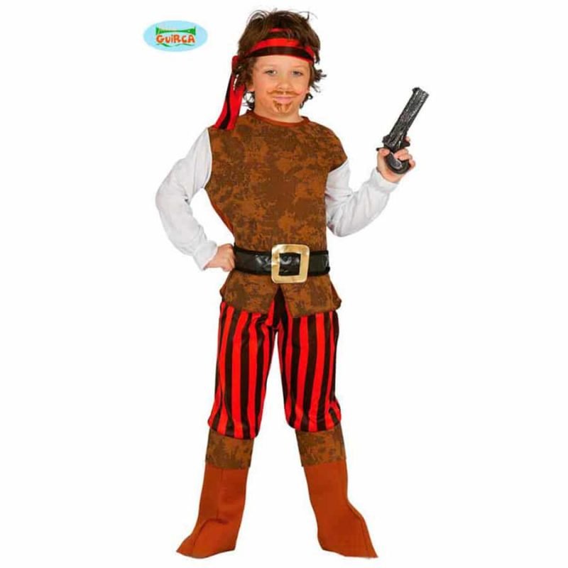 Fato Pirata Vermelho Menino