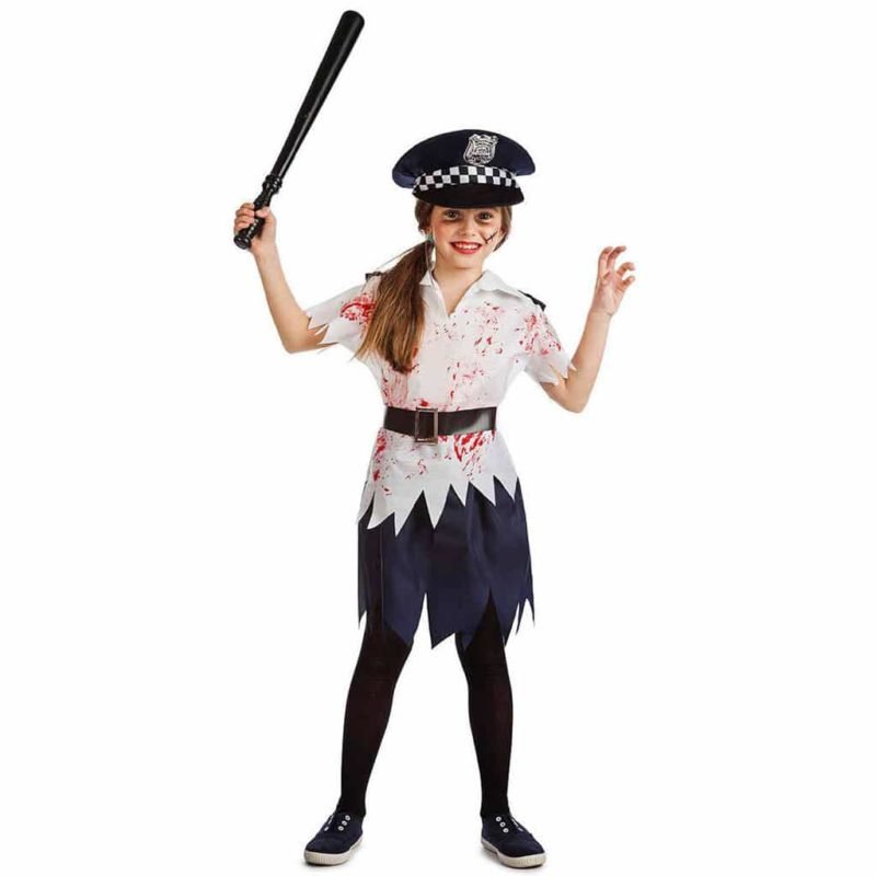 Fato Policia Zombie Menina