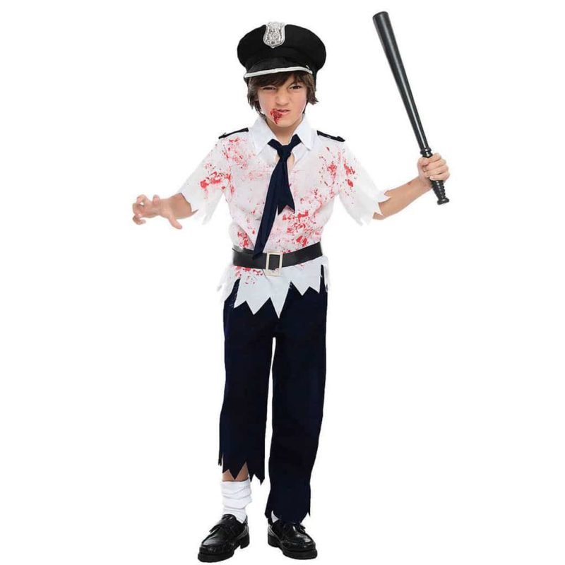 Fato Policia Zombie Menino