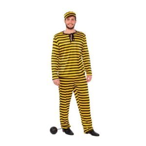 Fato Prisioneiro Amarelo Dalton Adulto