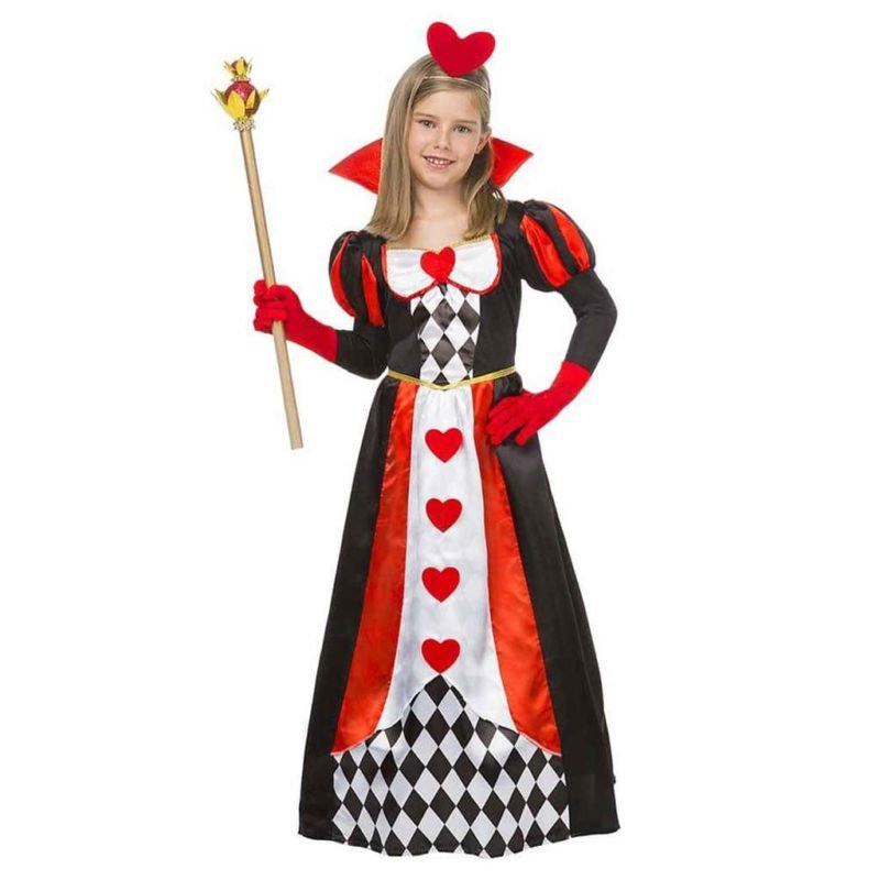 Fato de Rainha de Corações Menina