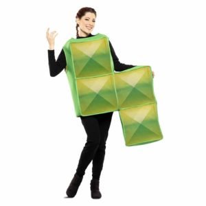Fato de Tetris Verde Adulto
