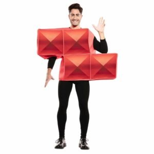 Fato de Tetris Vermelho Adulto