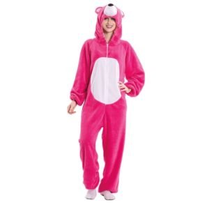Fato Urso Rosa Adulto
