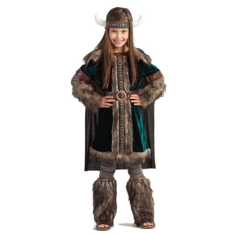 Fato de Viking Verde Menina
