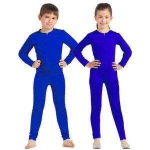 Macacão Azul Lycra Unisexo Fecho Frontal Infantil