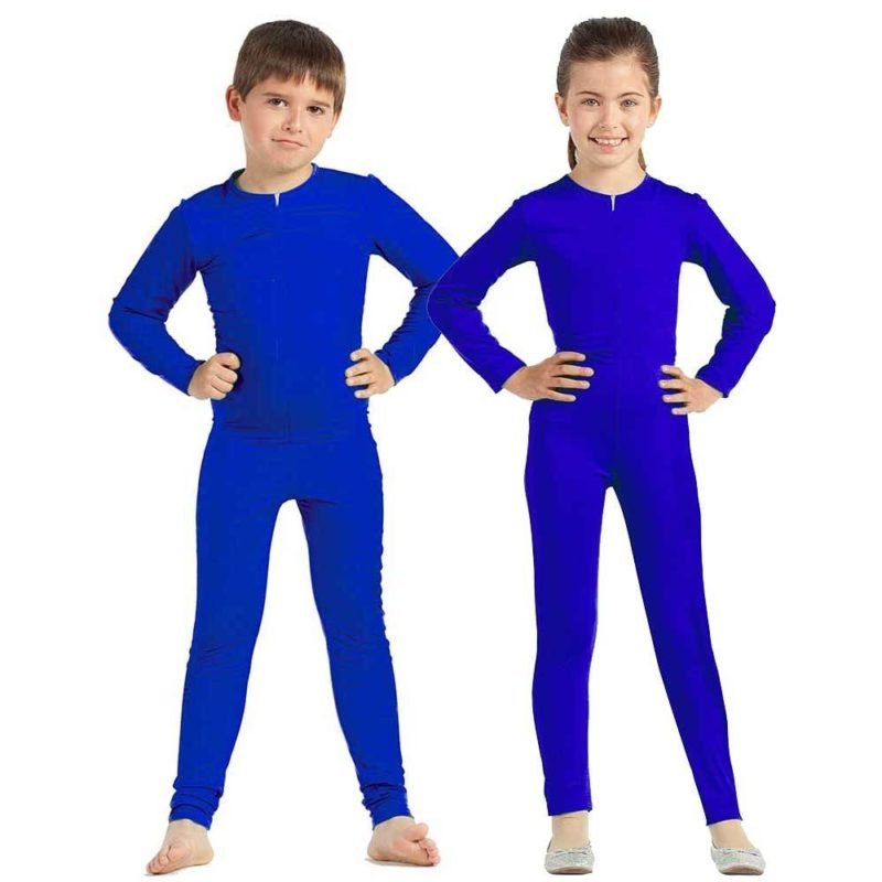 Macacão Azul Lycra Unisexo Fecho Frontal Infantil