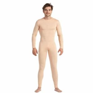 Macacão Carne Lycra Homem Fecho Traseiro