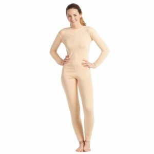 Macacão Carne Lycra Mulher Fecho Traseiro