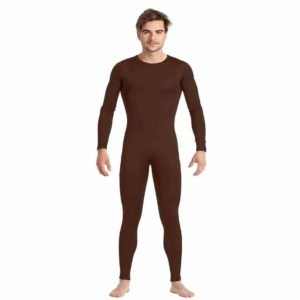 Macacão Castanho Lycra Homem Fecho Traseiro