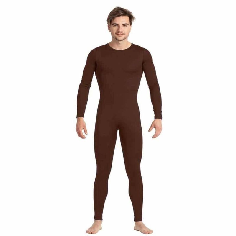 Macacão Castanho Lycra Homem Fecho Traseiro