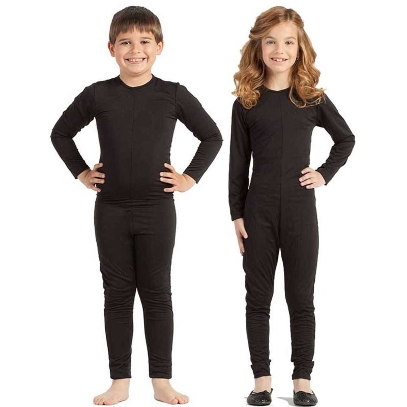 Macacão Preto Lycra Fecho Frontal Infantil