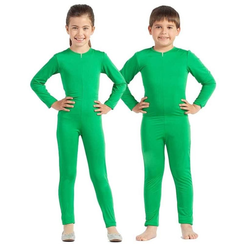 Macacão Verde Lycra Unisexo Fecho Frontal Infantil