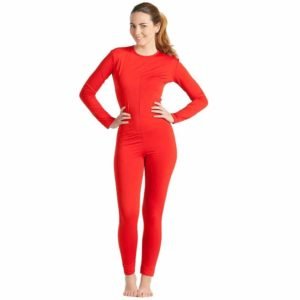 Macacão Vermelho Lycra Mulher Fecho Traseiro