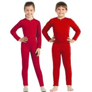 Macacão Vermelho Lycra Unisexo Fecho Frontal Infantil