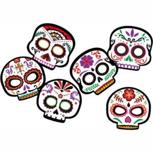 Máscara dia dos mortos 6 un.