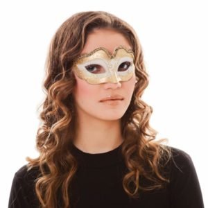 Mascarilha Branco Dourado (3 Unidades)