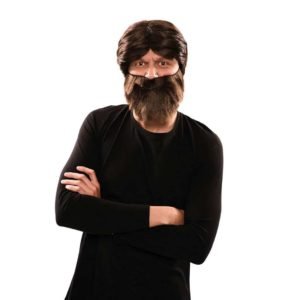 Peruca e barba troglodita em caixa