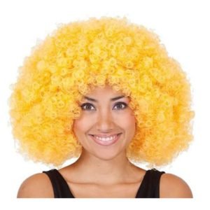 Peruca Mega Afro Amarela