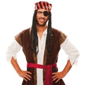 Peruca pirata rastas em caixa