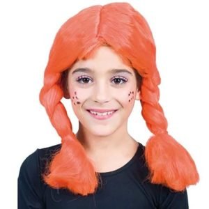 Peruca Tranças Laranja Criança