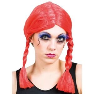 Peruca Tranças Vermelho